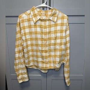 American Eagle Cropped Flannel